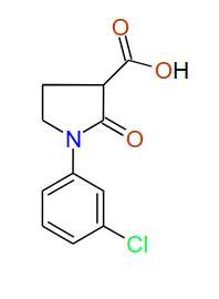 1-(3-Chlorophenyl)-2-oxopyrrolidine-3-carboxylic acid, 97%