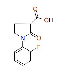 1-(2-Fluorophenyl)-2-oxopyrrolidine-3-carboxylic acid, 97%