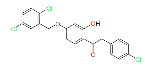 1-(4-(2,5-Dichlorobenzyloxy)-2-hydroxyphenyl)-2-(4-chlorophenyl)ethanone, 97%