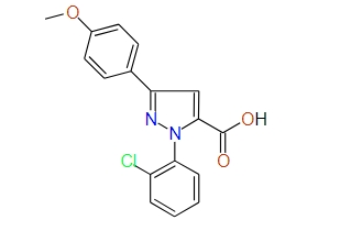 1-(2-Chlorophenyl)-3-(4-methoxyphenyl)-1H-pyrazole-5-carboxylic acid, 97%