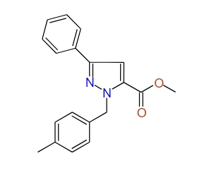 Methyl 1-(4-methylbenzyl)-3-phenyl-1H-pyrazole-5-carboxylate, 97%