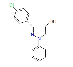 3-(4-Chlorophenyl)-1-phenyl-1H-pyrazol-4-ol, 97%