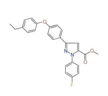 Methyl 3-(4-(4-ethylphenoxy)phenyl)-1-(4-fluorophenyl)-1H-pyrazole-5-carboxylate, 97%