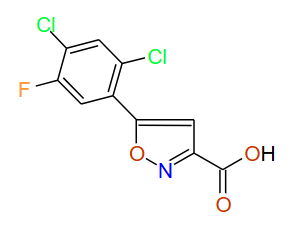 5-(2,4-Dichloro-5-fluorophenyl)isoxazole-3-carboxylic acid, 97%