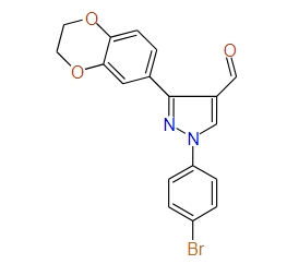 1-(4-Bromophenyl)-3-(2,3-dihydrobenzo[b][1,4]dioxin-6-yl)-1H-pyrazole-4-carbaldehyde, 97%
