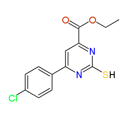 Ethyl 6-(4-chlorophenyl)-2-mercaptopyrimidine-4-carboxylate, 97%