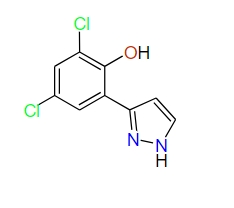 2,4-Dichloro-6-(1H-pyrazol-3-yl)phenol, 97%
