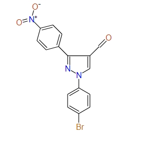 1-(4-Bromophenyl)-3-(4-nitrophenyl)-1H-pyrazole-4-carbaldehyde, 97%