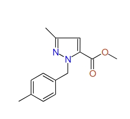 Methyl 1-(4-methylbenzyl)-3-methyl-1H-pyrazole-5-carboxylate, 97%