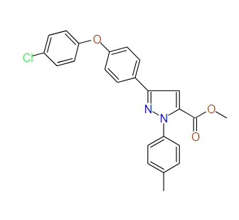 Methyl 3-(4-(4-chlorophenoxy)phenyl)-1-p-tolyl-1H-pyrazole-5-carboxylate, 97%