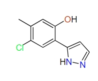 4-Chloro-5-methyl-2-(1H-pyrazol-5-yl)phenol, 97%