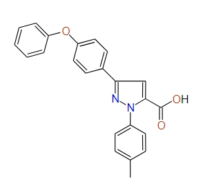 3-(4-Phenoxyphenyl)-1-p-tolyl-1H-pyrazole-5-carboxylic acid, 97%