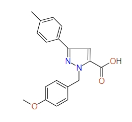 1-(4-Methoxybenzyl)-3-p-tolyl-1H-pyrazole-5-carboxylic acid, 97%