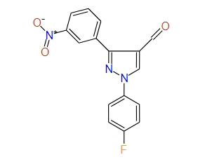 1-(4-Fluorophenyl)-3-(3-nitrophenyl)-1H-pyrazole-4-carbaldehyde, 97%