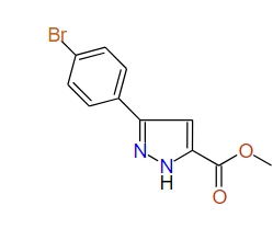 Methyl 3-(4-bromophenyl)-1H-pyrazole-5-carboxylate, 97%