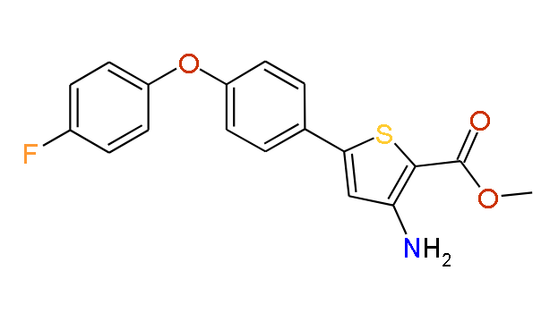 Methyl 5-(4-(4-fluorophenoxy)phenyl)-3-aminothiophene-2-carboxylate, 97%