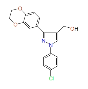 (1-(4-Chlorophenyl)-3-(2,3-dihydrobenzo[b][1,4]dioxin-7-yl)-1H-pyrazol-4-yl)methanol, 97%