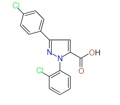 1-(2-Chlorophenyl)-3-(4-chlorophenyl)-1H-pyrazole-5-carboxylic acid, 97%