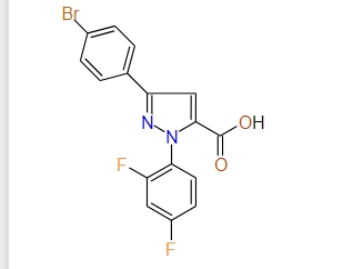 3-(4-Bromophenyl)-1-(2,4-difluorophenyl)-1H-pyrazole-5-carboxylic acid, 97%