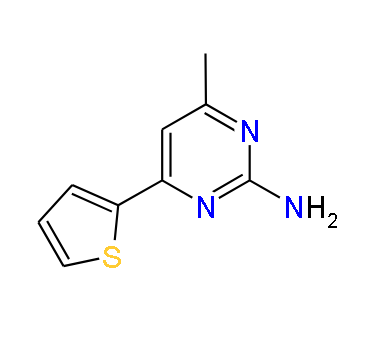 4-Methyl-6-(thiophen-2-yl)pyrimidin-2-amine, 97%