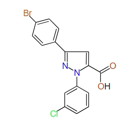 3-(4-Bromophenyl)-1-(3-chlorophenyl)-1H-pyrazole-5-carboxylic acid