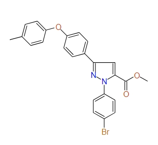 Methyl 3-(4-(p-tolyloxy)phenyl)-1-(4-bromophenyl)-1H-pyrazole-5-carboxylate, 97%