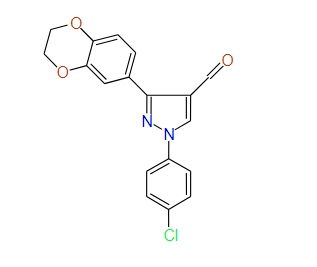 1-(4-Chlorophenyl)-3-(2,3-dihydrobenzo[b][1,4]dioxin-6-yl)-1H-pyrazole-4-carbaldehyde, 97%