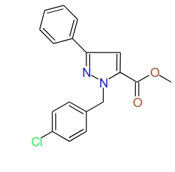 Methyl 1-(4-chlorobenzyl)-3-phenyl-1H-pyrazole-5-carboxylate, 97%
