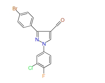 3-(4-Bromophenyl)-1-(3-chloro-4-fluorophenyl)-1H-pyrazole-4-carbaldehyde