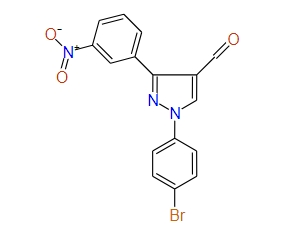 1-(4-Bromophenyl)-3-(3-nitrophenyl)-1H-pyrazole-4-carbaldehyde, 97%
