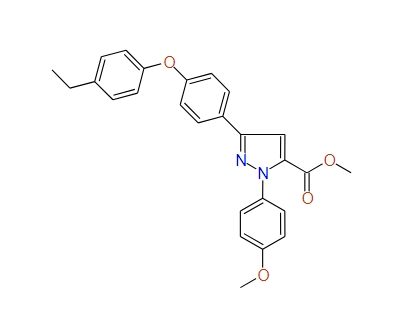 Methyl 3-(4-(4-ethylphenoxy)phenyl)-1-(4-methoxyphenyl)-1H-pyrazole-5-carboxylate, 97%
