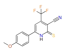 4-(Trifluoromethyl)-1,2-dihydro-6-(4-methoxyphenyl)-2-thioxopyridine-3-carbonitrile