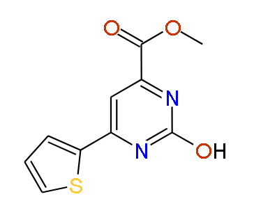 Methyl 2-hydroxy-6-(2-thiophenyl)pyrimidine-4-carboxylate, 97%