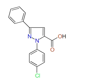 1-(4-Chlorophenyl)-3-phenyl-1H-pyrazole-5-carboxylic acid, 97%