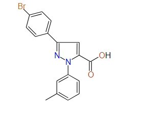 3-(4-Bromophenyl)-1-m-tolyl-1H-pyrazole-5-carboxylic acid, 97%