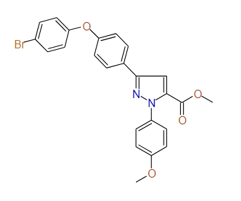 Methyl 3-(4-(4-bromophenoxy)phenyl)-1-(4-methoxyphenyl)-1H-pyrazole-5-carboxylate, 97%