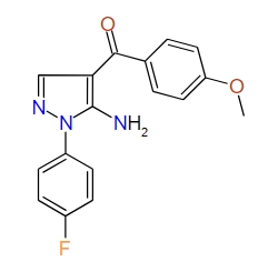 (5-Amino-1-(4-fluorophenyl)-1H-pyrazol-4-yl)(4-methoxyphenyl)methanone