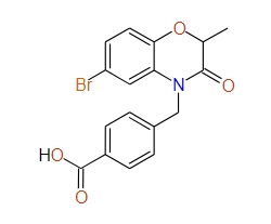 4-((6-Bromo-2,3-dihydro-2-methyl-3-oxobenzo[b][1,4]oxazin-4-yl)methyl)benzoic acid, 97%