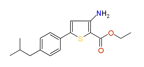 Ethyl 3-amino-5-(4-isobutylphenyl)thiophene-2-carboxylate, 97%