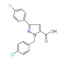 1-(4-Chlorobenzyl)-3-(4-fluorophenyl)-1H-pyrazole-5-carboxylic acid
