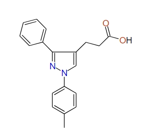 3-(3-Phenyl-1-p-tolyl-1H-pyrazol-4-yl)propanoic acid