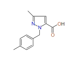 1-(4-Methylbenzyl)-3-methyl-1H-pyrazole-5-carboxylic acid, 97%