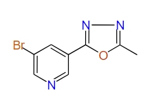 3-Bromo-5-(5-methyl-1,3,4-oxadiazol-2-yl)pyridine