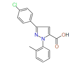 3-(4-Chlorophenyl)-1-o-tolyl-1H-pyrazole-5-carboxylic acid, 97%