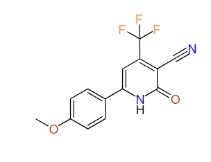 4-(Trifluoromethyl)-1,2-dihydro-6-(4-methoxyphenyl)-2-oxopyridine-3-carbonitrile