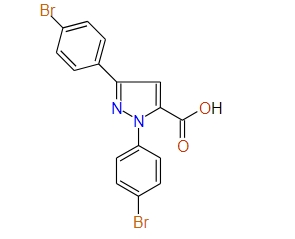 1,3-Bis(4-bromophenyl)-1H-pyrazole-5-carboxylic acid, 97%
