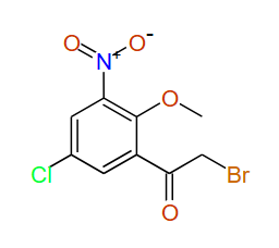 2-Bromo-1-(5-chloro-2-methoxy-3-nitrophenyl)ethanone, 97%