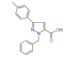 1-Benzyl-3-p-tolyl-1H-pyrazole-5-carboxylic acid, 97%