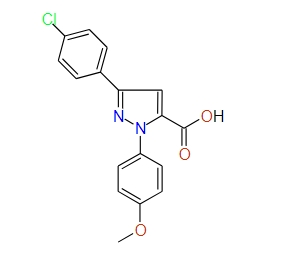 3-(4-Chlorophenyl)-1-(4-methoxyphenyl)-1H-pyrazole-5-carboxylic acid, 97%