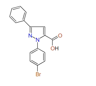 1-(4-Bromophenyl)-3-phenyl-1H-pyrazole-5-carboxylic acid, 97%